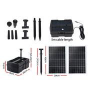 Gardeon Solar Submersible Water Pond Fountain Pump with Filter Box 6FT 1190L/H FOUNT-POND-B-1100-BOX