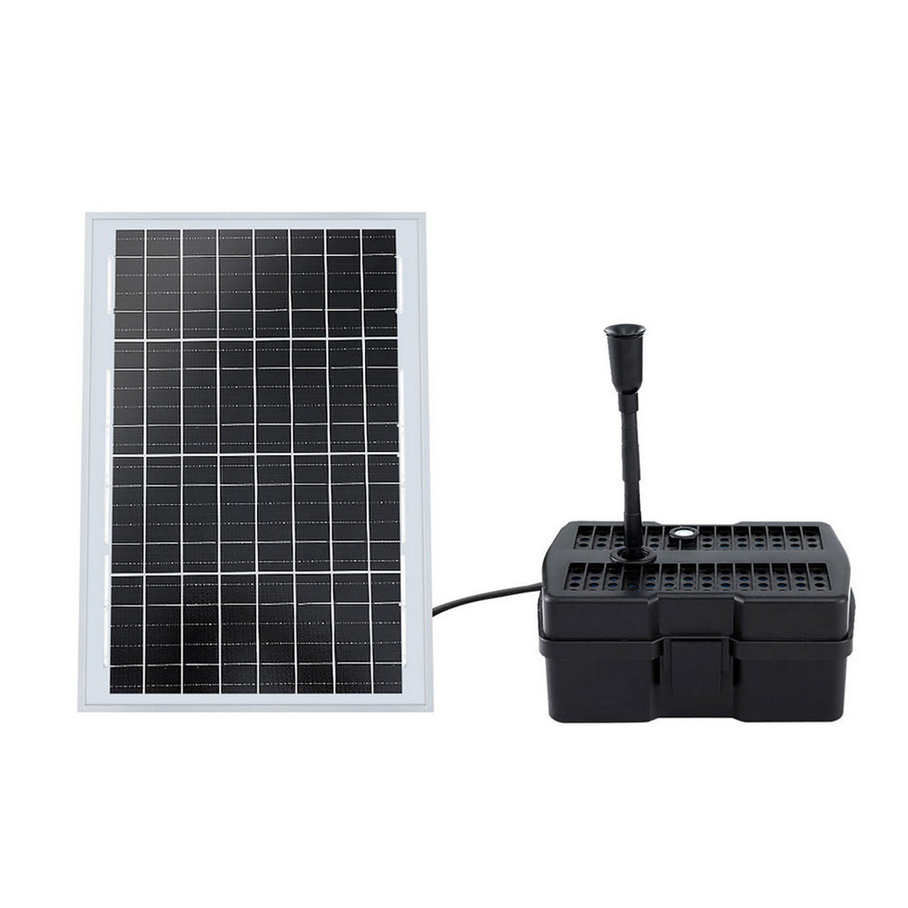 Gardeon Solar Submersible Water Pond Fountain Pump with Filter Box 6FT 1190L/H FOUNT-POND-B-1100-BOX