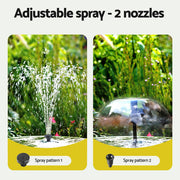 Gardeon Solar Submersible Water Pond Fountain Pump with Filter Box 6FT 1190L/H FOUNT-POND-B-1100-BOX