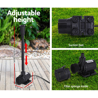 Gardeon Solar Pond Pump Submersible Water Fountain Kit 9.8FT FOUNT-POND-B-120