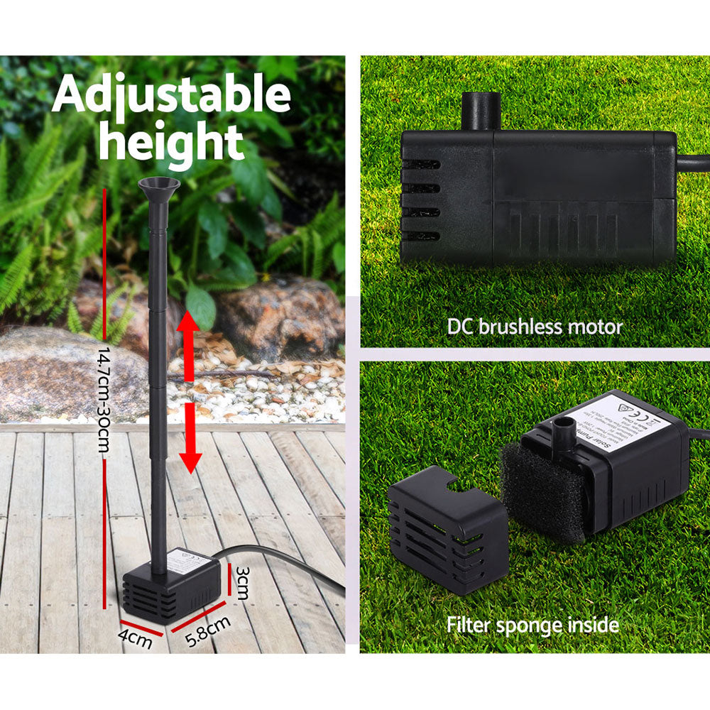 Gardeon Solar Pond Pump Submersible Water Fountain Kit 4.4FT FOUNT-POND-B-20