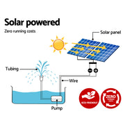 Gardeon Solar Pond Pump Submersible Water Fountain Kit with 2 Panels 7.2FT FOUNT-POND-B-200-1200