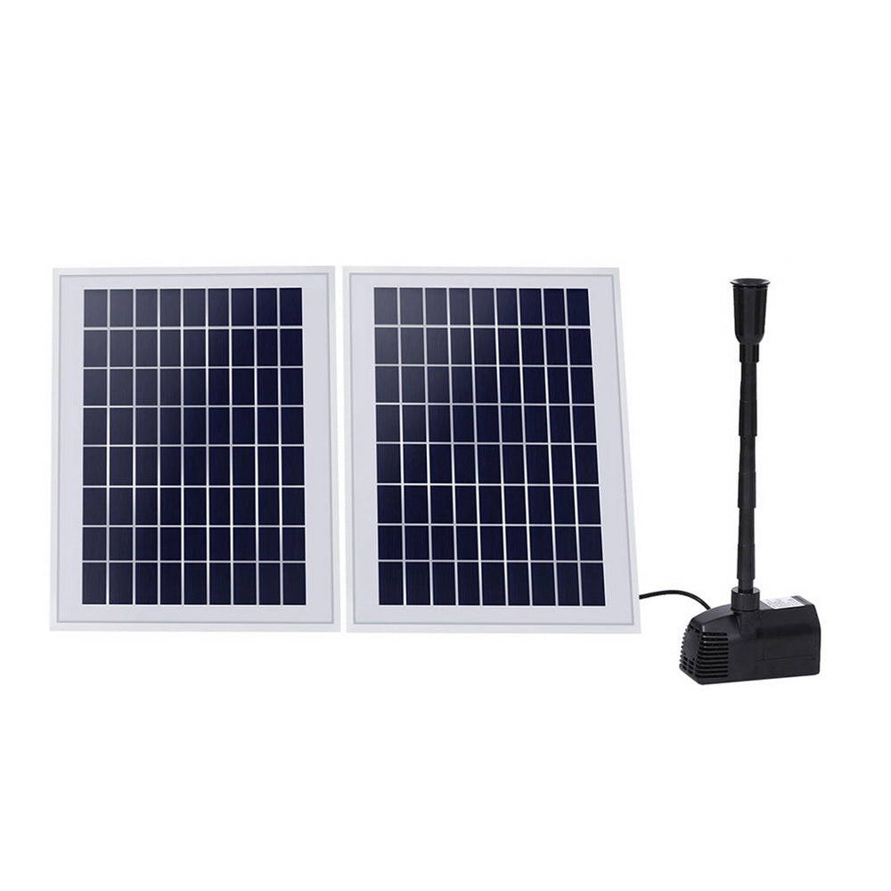 Gardeon Solar Pond Pump Submersible Water Fountain Kit with 2 Panels 1600L/H FOUNT-POND-B-270-1600