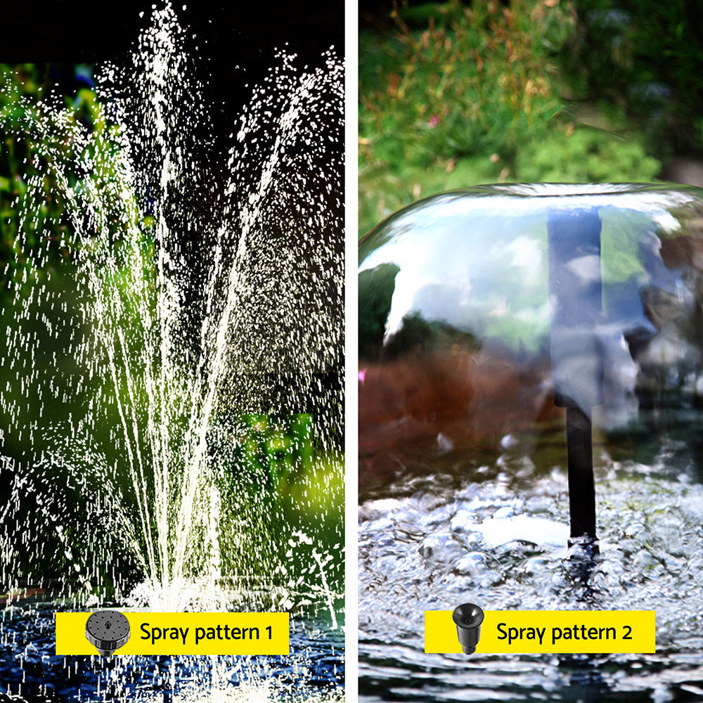 Gardeon Solar Submersible Water Pond Fountain Pump with Filter Box 4.6FT 470L/H FOUNT-POND-B-470-BOX