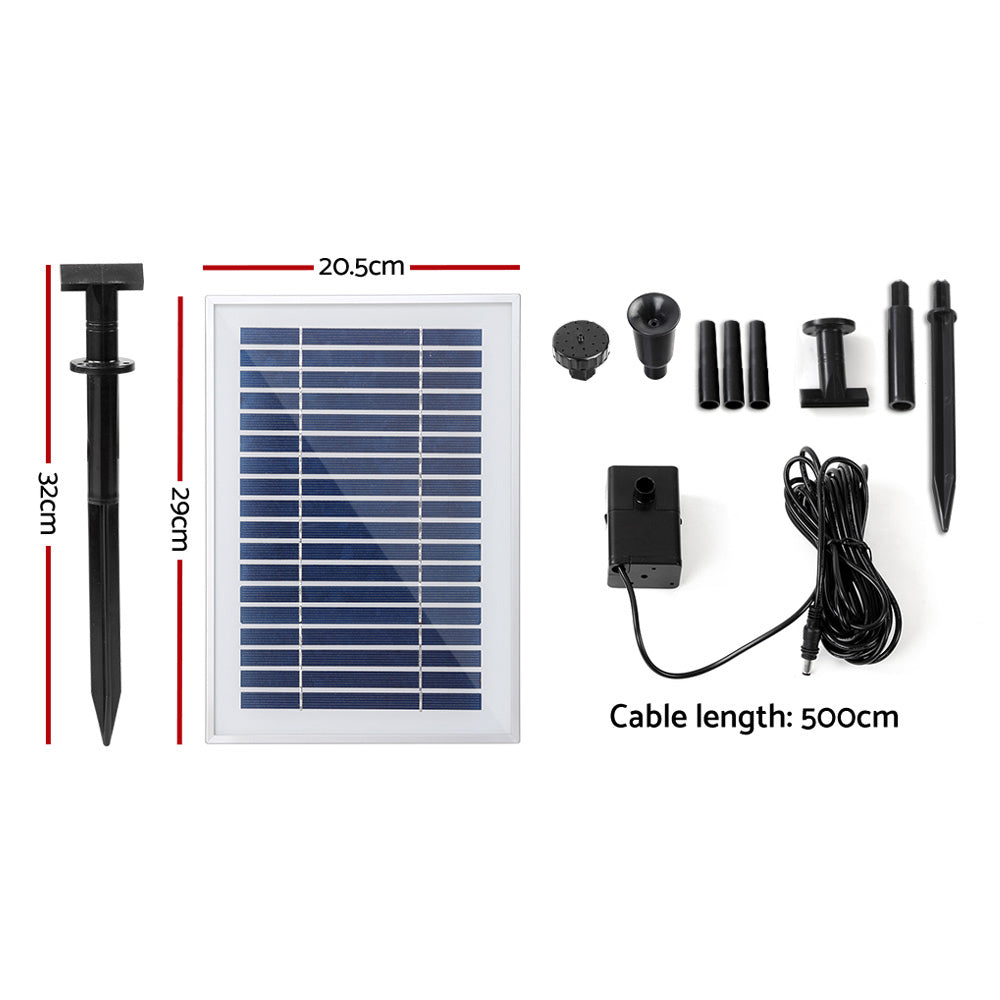 Gardeon Solar Pond Pump 4.6FT FOUNT-POND-B-50-500