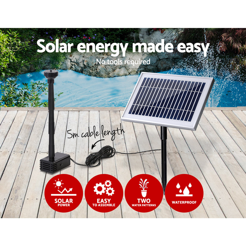 Gardeon Solar Pond Pump 4.6FT FOUNT-POND-B-50-500
