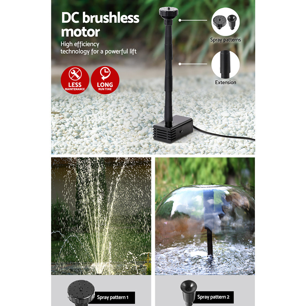 Gardeon Solar Pond Pump 4.6FT FOUNT-POND-B-50-500