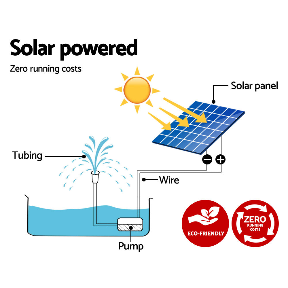 Gardeon Solar Pond Pump 4.6FT FOUNT-POND-B-50-500
