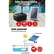 Gardeon Solar Pond Pump with Filter Box 4.6FT FOUNT-POND-B-500-BOX