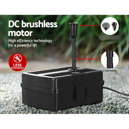 Gardeon Solar Pond Pump with Filter Box 4.6FT FOUNT-POND-B-500-BOX