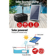 Gardeon Solar Pond Pump Water Fountain Filter Box Submersible Outdoor Pool 6.6FT FOUNT-POND-B-800-BOX