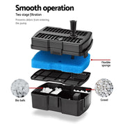 Gardeon Solar Pond Pump Water Fountain Filter Box Submersible Outdoor Pool 6.6FT FOUNT-POND-B-800-BOX