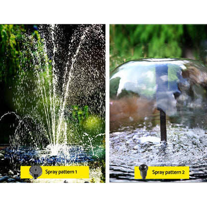 Gardeon Solar Pond Pump Water Fountain Filter Box Submersible Outdoor Pool 6.6FT FOUNT-POND-B-800-BOX
