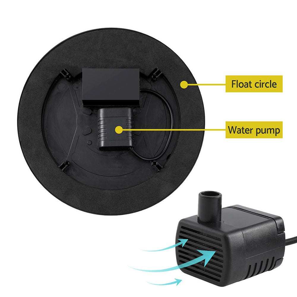 Gardeon Floating Solar Pond Water Fountain Pump Submersible Fountains 250L/H FOUNT-POND-B-BB01