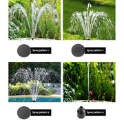 Gardeon Solar Pond Pump Submersible Fountain with Battery Kit LED Lights 5.2FT FOUNT-POND-B-DX90