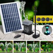 Gardeon Solar Pond Pump Submersible Fountain with Battery Kit LED Lights 5.2FT FOUNT-POND-B-DX90