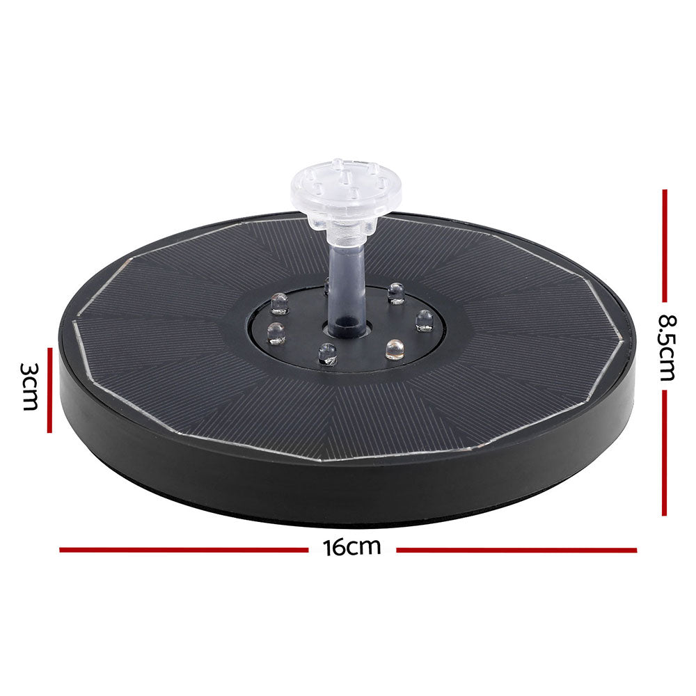 Gardeon Floating Solar Pond Water Fountain Pump Outdoor Fountains LED Light FOUNT-POND-B-LED-BB02