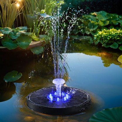 Gardeon Floating Solar Pond Water Fountain Pump Outdoor Fountains LED Light FOUNT-POND-B-LED-BB02