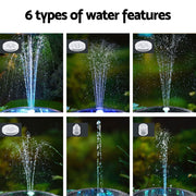 Gardeon Floating Solar Pond Water Fountain Pump Outdoor Fountains LED Light FOUNT-POND-B-LED-BB02