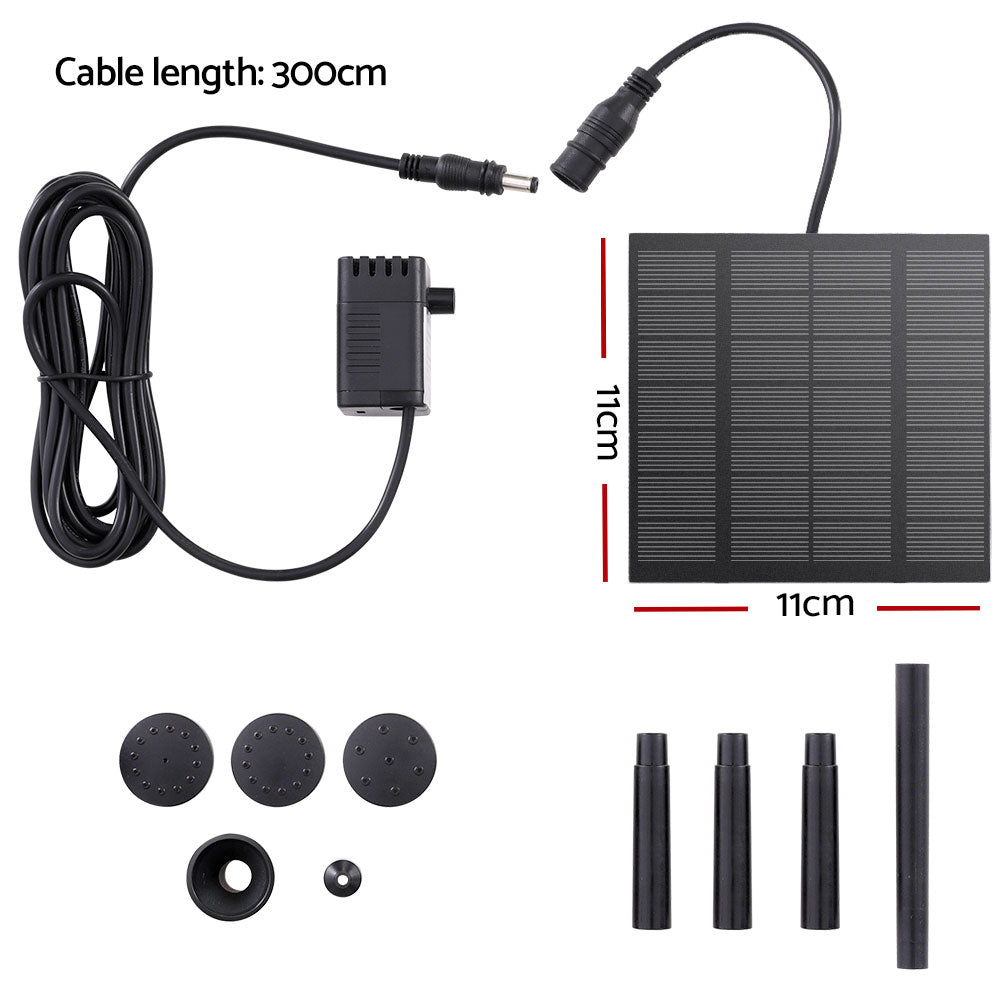 Gardeon Solar Pond Pump Submersible Water Fountain Kit 2.6FT FOUNT-POND-B-MINI14