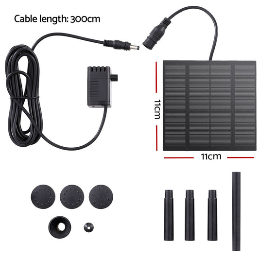 Gardeon Solar Pond Pump Submersible Water Fountain Kit 2.6FT FOUNT-POND-B-MINI14