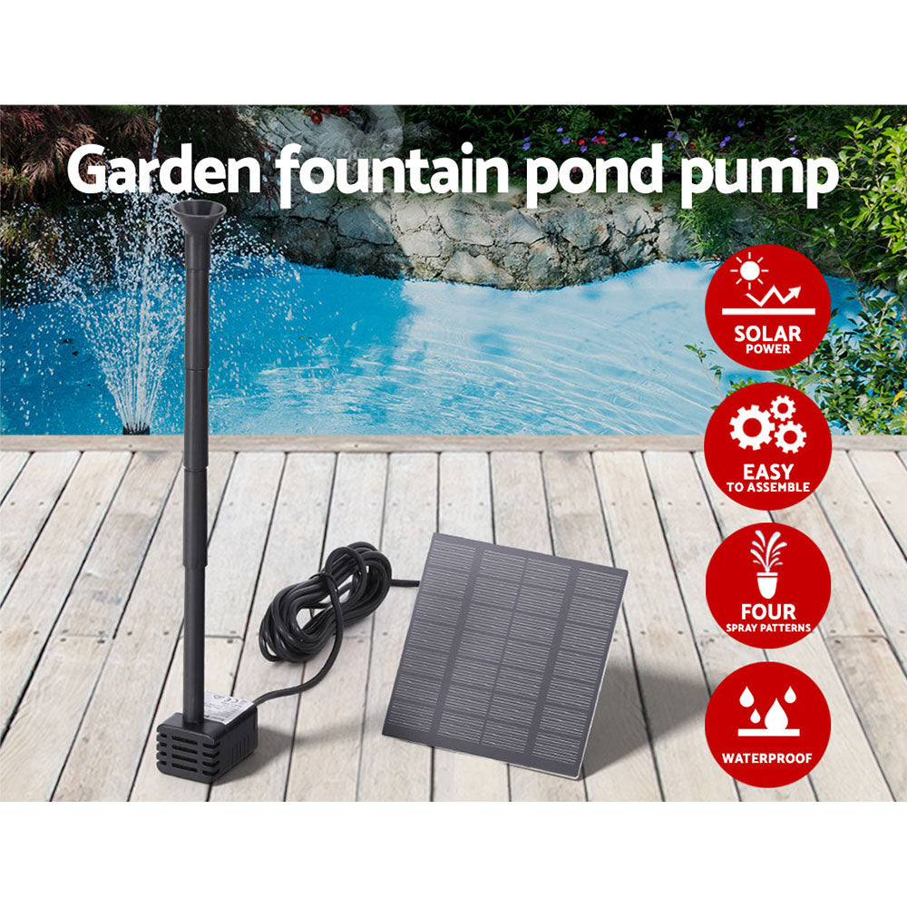 Gardeon Solar Pond Pump Submersible Water Fountain Kit 2.6FT FOUNT-POND-B-MINI14