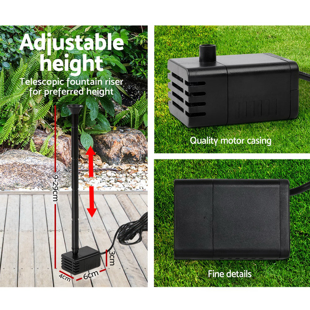 Gardeon Solar Pond Pump Submersible Water Fountain Kit 4FT FOUNT-POND-B-MINI230