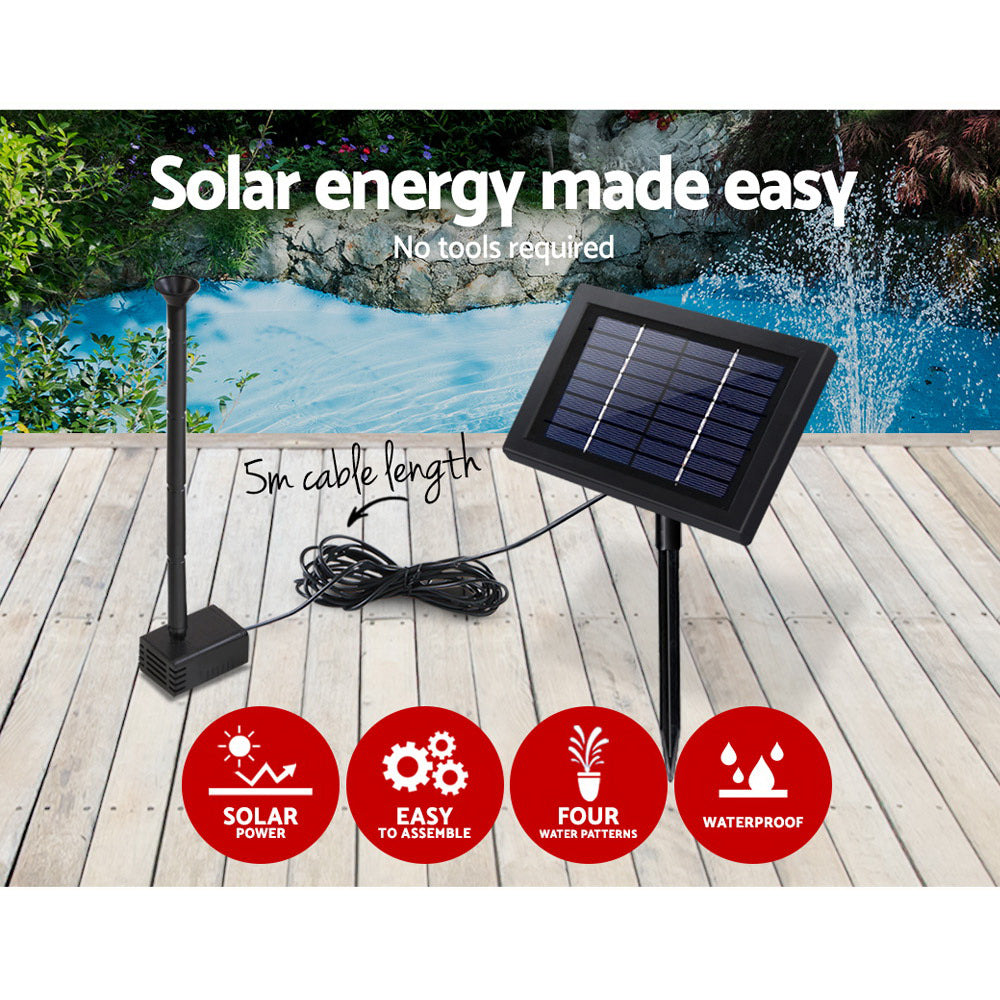 Gardeon Solar Pond Pump Submersible Water Fountain Kit 4FT FOUNT-POND-B-MINI230
