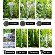 Gardeon Solar Pond Pump with Battery Kit LED Lights 8.8 FT FOUNT-POND-C-DX120