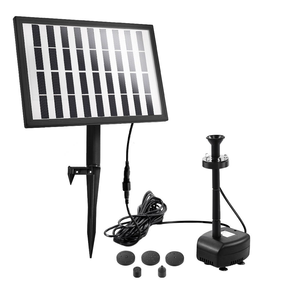 Gardeon Solar Pond Pump with Battery LED Lights 4 FT FOUNT-POND-C-DX36