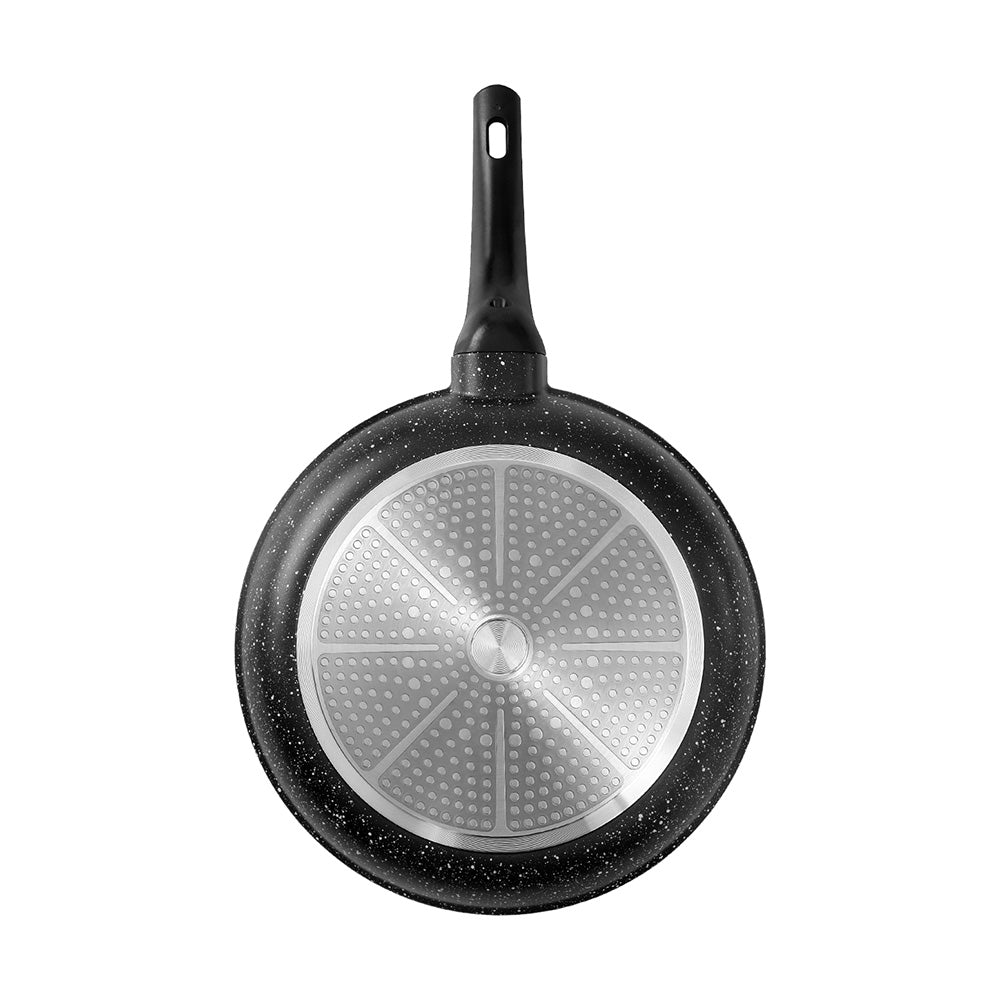 5-Star Chef Non Stick Frying Pan Cast Aluminium Steak Skillet BBQ Cookware 30cm FP-1CA-BK