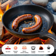 5-Star Chef Non Stick Frying Pan Cast Aluminium Steak Skillet BBQ Cookware 30cm FP-1CA-BK