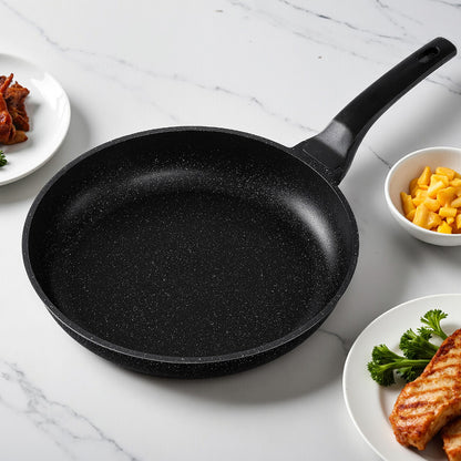 5-Star Chef Non Stick Frying Pan Cast Aluminium Steak Skillet BBQ Cookware 30cm FP-1CA-BK