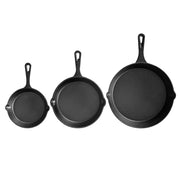 5-star chef Non Stick Frying Pan Cast Iron 3PCS FP-3SET-BK