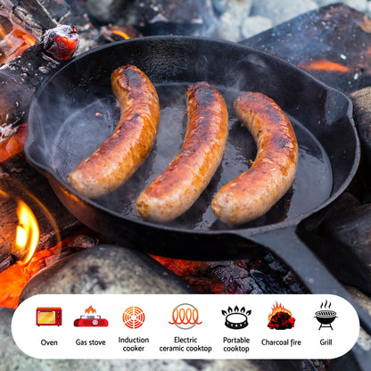 5-star chef Non Stick Frying Pan Cast Iron 3PCS FP-3SET-BK