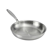5-Star Chef 30cm Stainless Steel Frying Pan Uncoated Frypan with Tri-Ply Body Silver FP-SI-28CM
