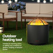 Grillz Fire Pit BBQ Portable Deep Bowl Outdoor Fireplace FPIT-BBQ-4542-BK