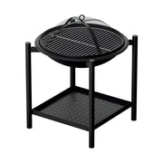 Grillz Fire Pit BBQ Grill 2-in-1 Outdoor FPIT-BBQ-5454-BK