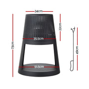 Grillz Fire Pit Deep Bowl Iron Outdoor Fireplace FPIT-BBQ-5473-BK