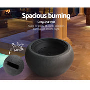 Grillz Fire Pit Bowl Black 61cm FPIT-CEMENT-OVAL