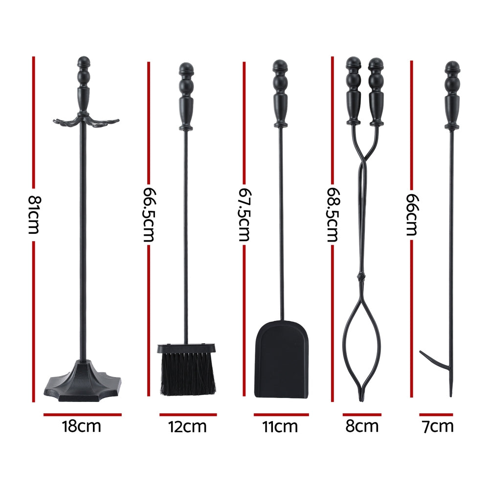 Grillz Fire Pit Tool Set 5 PCS FPIT-CLEAN-KIT
