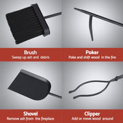 Grillz Fire Pit Tool Set 5 PCS FPIT-CLEAN-KIT