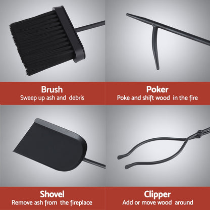 Grillz Fire Pit Tool Set 5 PCS FPIT-CLEAN-KIT