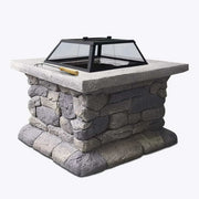 Grillz Fire Pit Table Square 55cm FPIT-STONE-MID