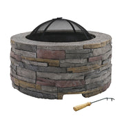 Grillz Fire Pit Table Round 70cm FPIT-STONE-ROUND