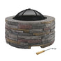 Grillz Fire Pit Table Round 70cm FPIT-STONE-ROUND