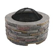 Grillz Fire Pit Table Round 70cm FPIT-STONE-ROUND