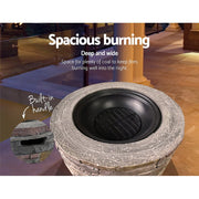 Grillz Fire Pit Table Round 70cm FPIT-STONE-ROUND