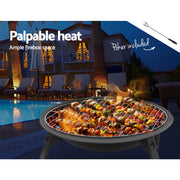Fire Pit BBQ Charcoal Smoker Portable Outdoor Camping Pits Patio Fireplace 22" FPIT-UFO-5656