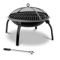 Fire Pit BBQ Charcoal Grill Smoker Portable Outdoor Camping Garden Pits 30" FPIT-UFO-7676